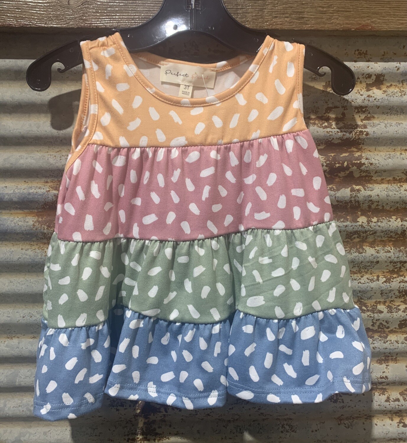 TODDLER - GIRL'S COLORFUL SPOTTED SHIRT
