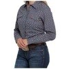 Cinch Women's Long Sleeve Button Shirt - Blue Print