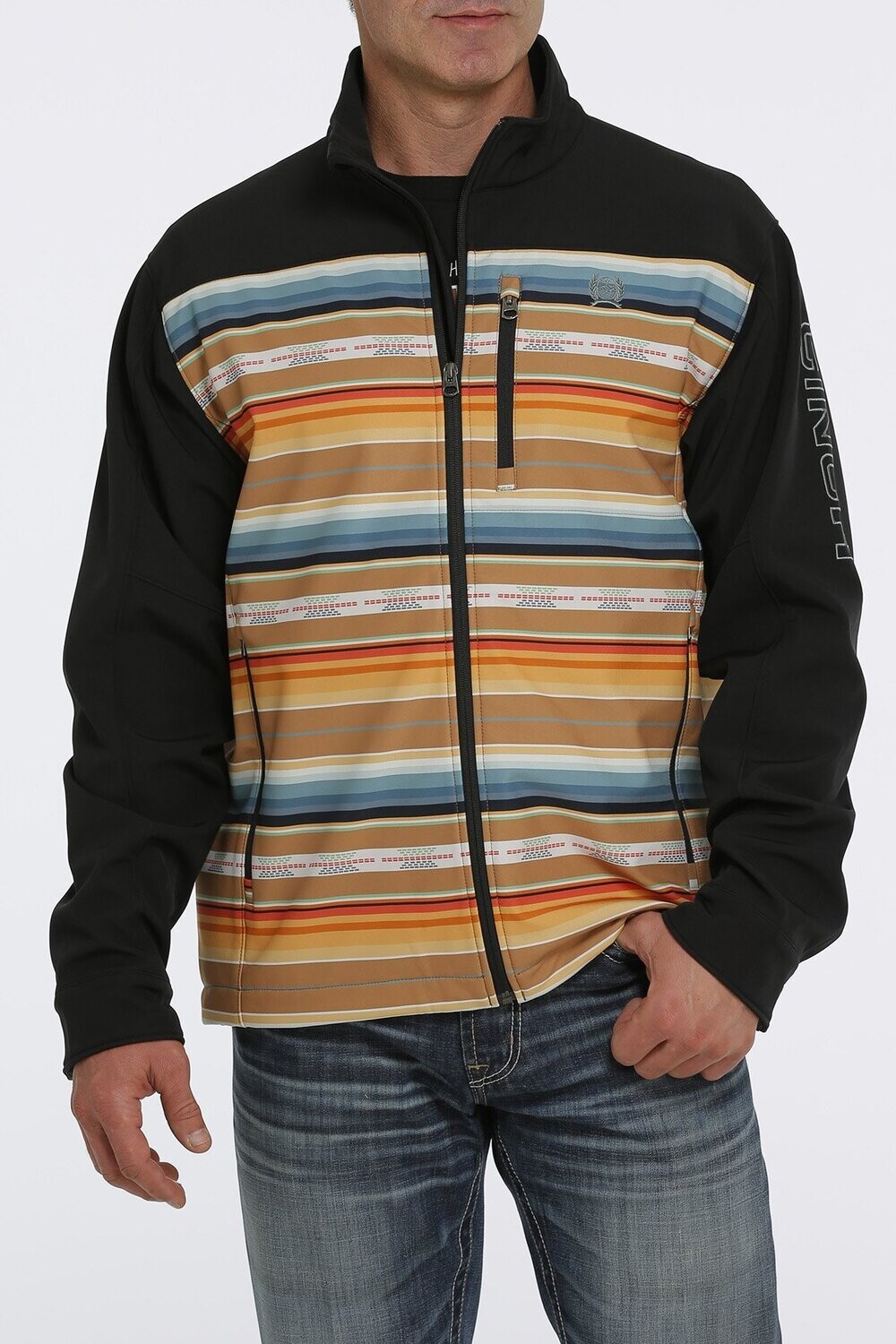 CINCH MEN'S BLANKET STRIPE BONDED JACKET - MULTI