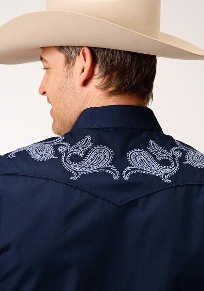 ROPER NAVY BLUE EMBROIDERED