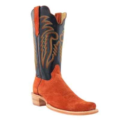 R WATSON COGNAC BOAR COWBOY BOOTS