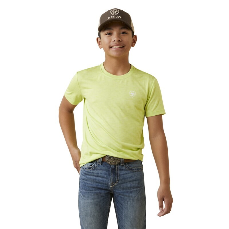 BOY'S ARIAT CITRON CHARGER ARIAT SEAL SHORT SLEEVE TSHIRT