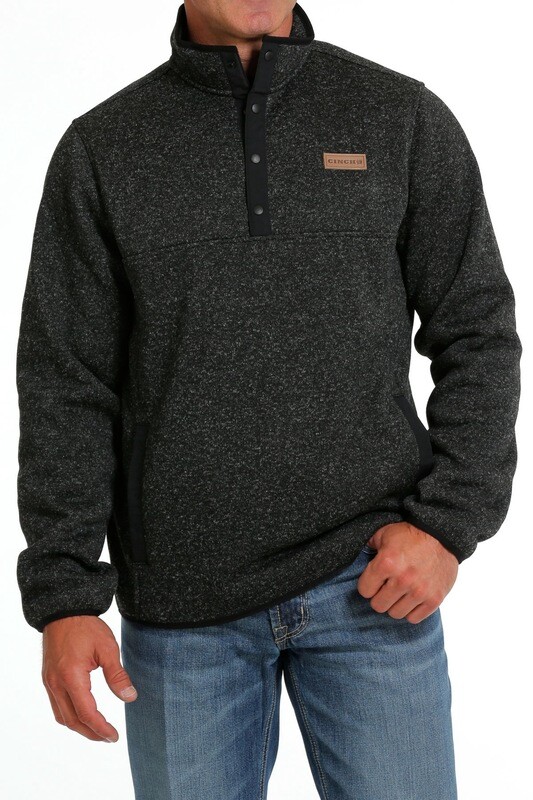 Cinch Men's Heather Charcoal Pullover Sweater