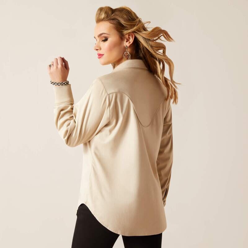 Sage Suede Top