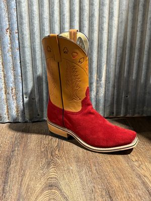 HORSEPOWER HAND HIGH NOON RED SUEDE BOOT