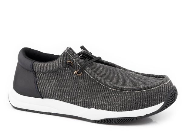 ROPER MEN&#39;S BLACK CANVAS SHOE