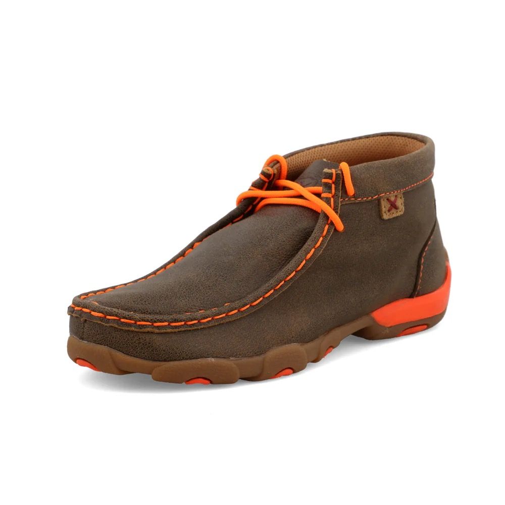 TWISTEDX KIDS CHUKKA DRIVING MOC ORANGE