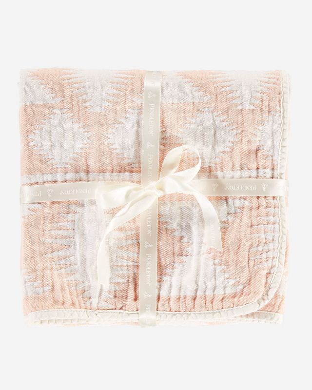 PENDLETON FALCON COVE COTTON BABY BLANKET - CORAL