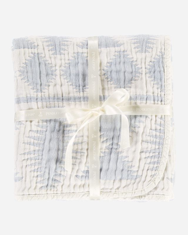 PENDLETON FALCON COVE COTTON BABY BLANKET - SLATE