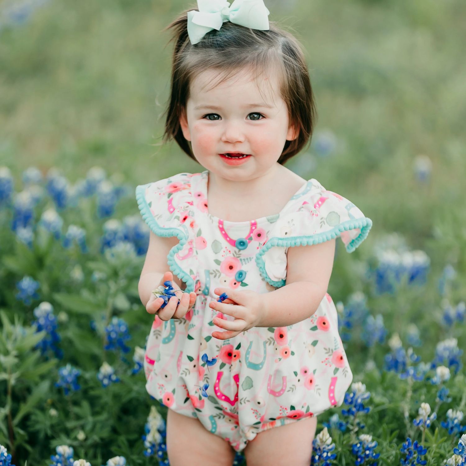 FLORAL HORSESHOE ROMPER