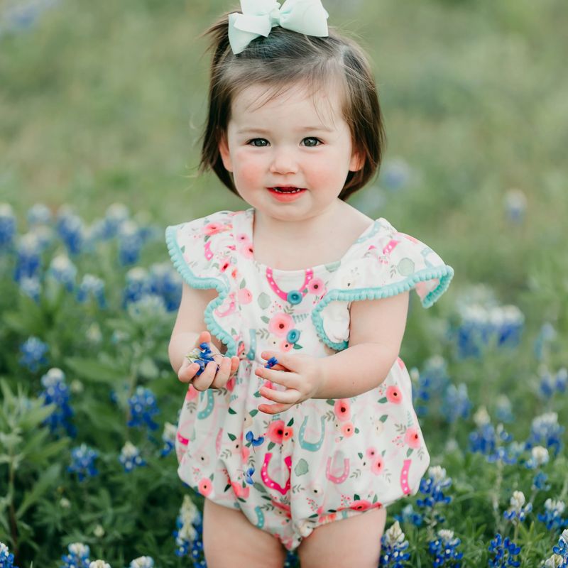 FLORAL HORSESHOE ROMPER
