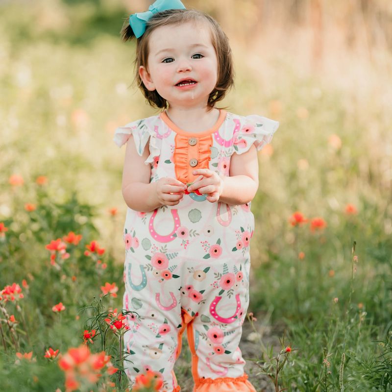 FLORAL HORSESHOE ROMPER