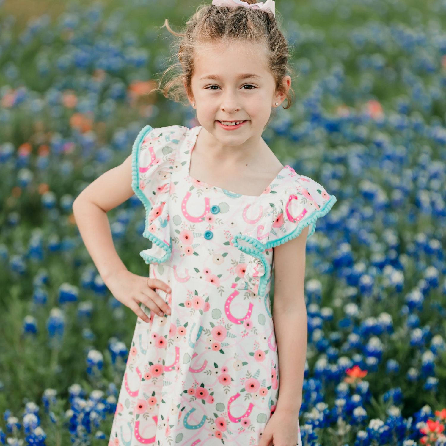 FLORAL HORSESHOE DRESS