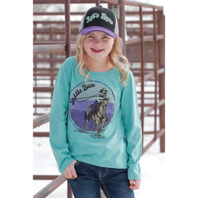 CRUEL GIRL TURQUOISE LONG SLEEVE TSHIRT