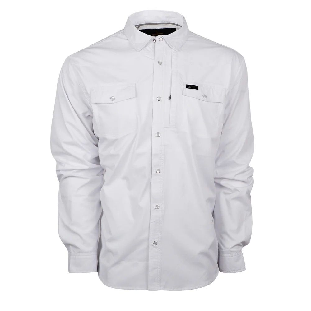 STS RANCHWEAR FISCHER LONG SLEEVE SNAP SHIRT - WHITE