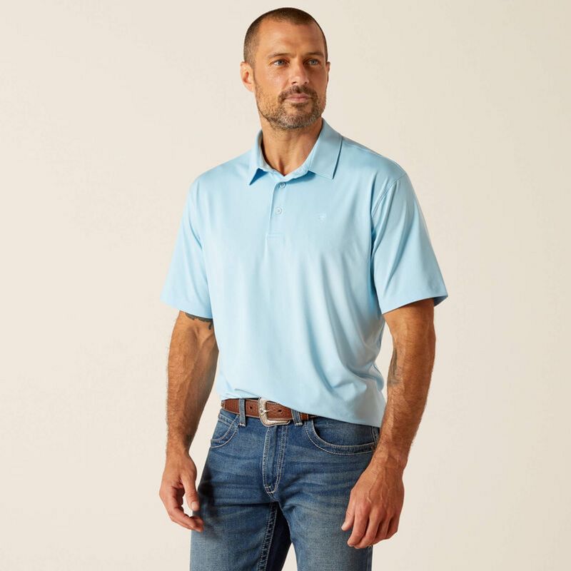 ARIAT MENS TEK POLO - SHELTERING SKY