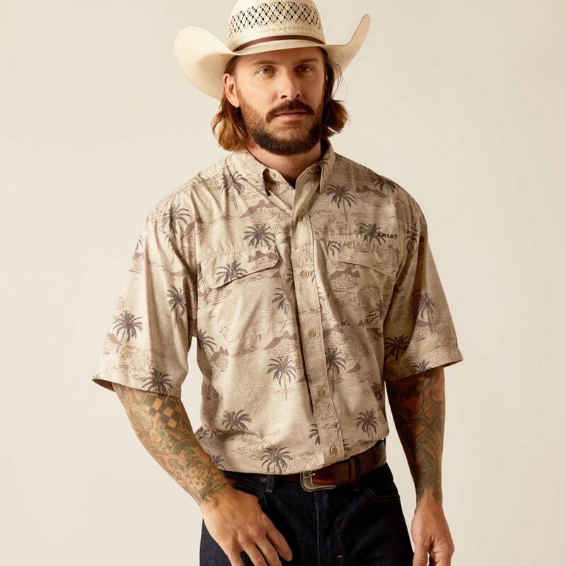 ARIAT MENS VENTTEK OUTBOUND DESERT MOCHA SHIRT