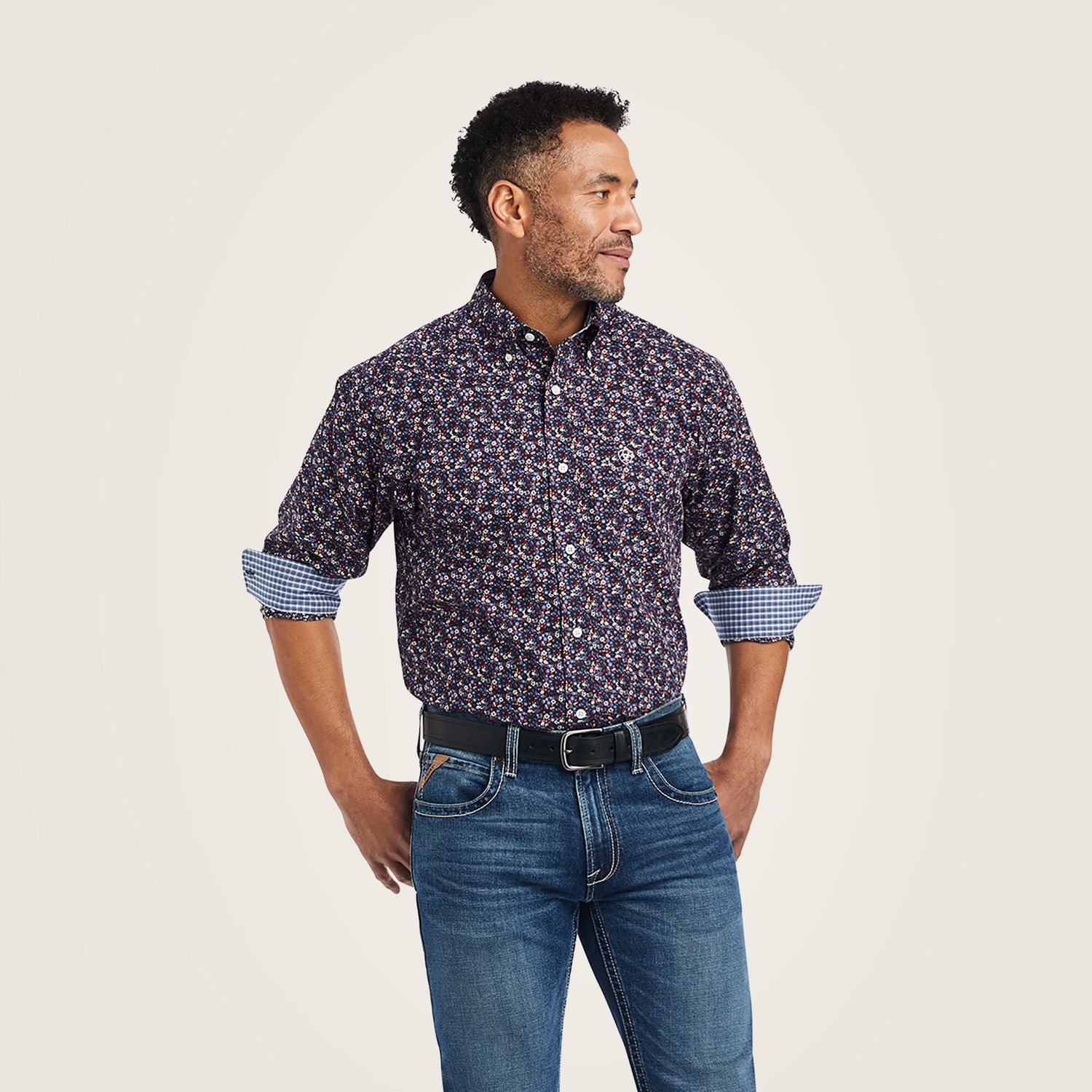 ARIAT MENS WRINKLE FREE ELLIOTT FITTED SHIRT