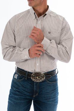 MENS CINCH KHAKI LONG SLEEVE