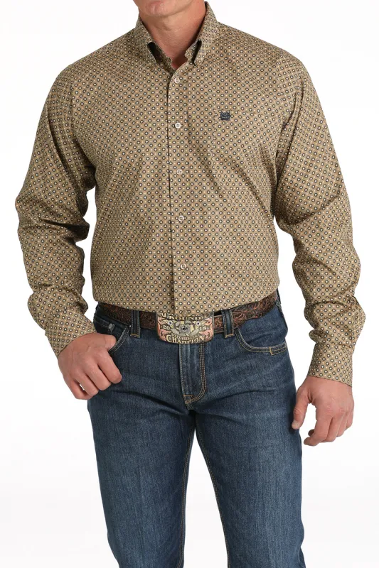MENS CINCH BROWN GEOMETRIC