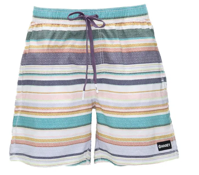 Hooey Big Wake Men&#39;s Multi Stripe Volley Boardshort