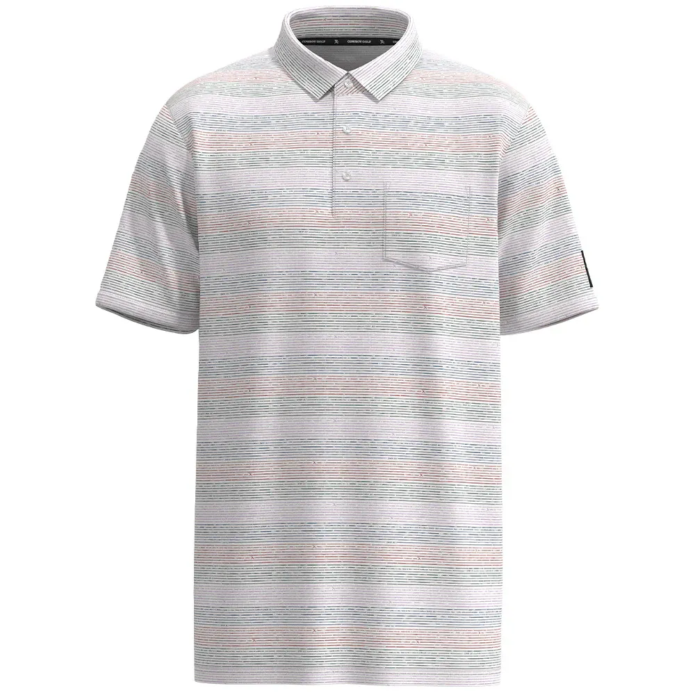 &quot;Hot Shot&quot; Multi Color Stripe Pattern Polo