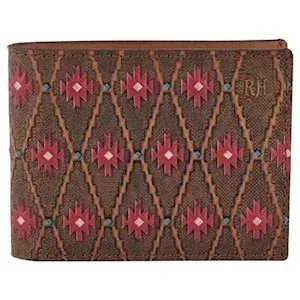 BIFOLD WALLET RED SOUTHWEST PATTERN