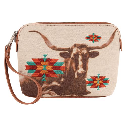 LADIES COSMETIC POUCH LONGHORN