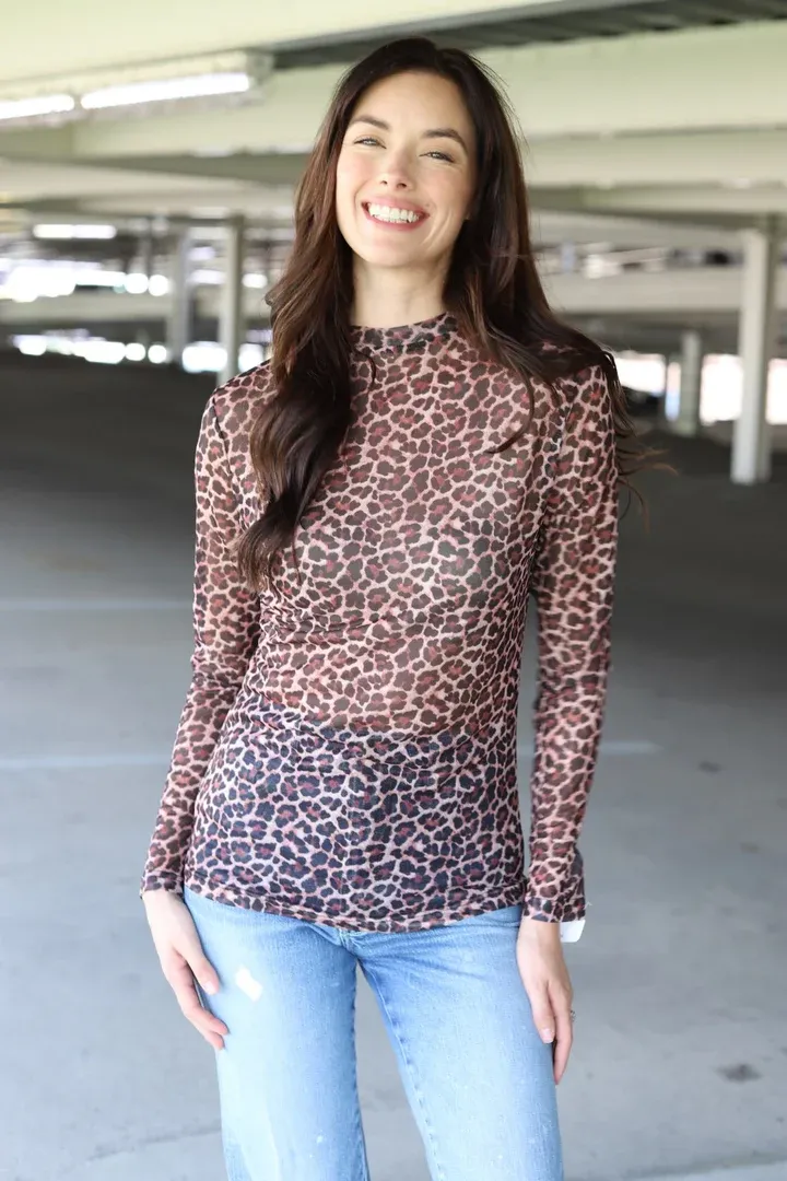 DARK CHEETAH MESH TOP