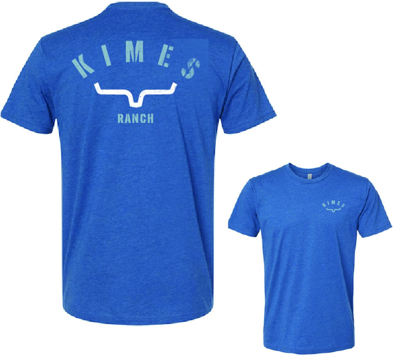 Men&#39;s Marine Blue Cut Through Logo Short Sleeve T-Shirt