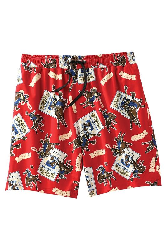 Men&#39;s Rodeo Swim Trunks - Red