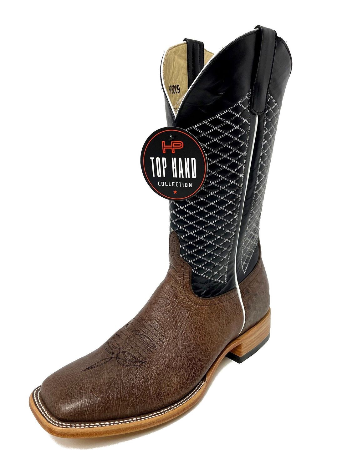 Top Hand Men&#39;s Kango Tobac Smooth Ostrich