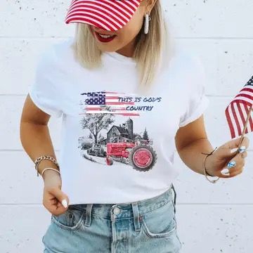 This Is God&#39;s Country Patriotic Farm T-Shirt