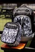 "HOOEY LUNCH BOX" WHITE &amp; BLACK AZTEC
