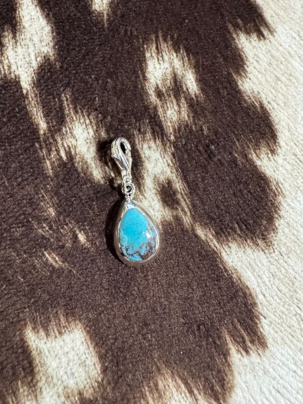 TURQUOISE TEARDROP CHARM