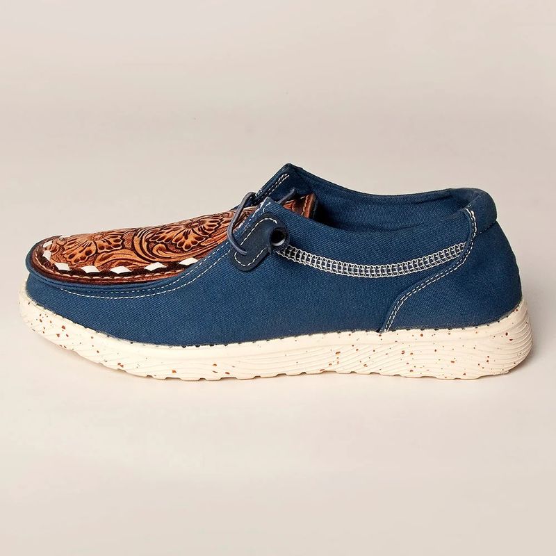 American Darling Tooled Leather Navy