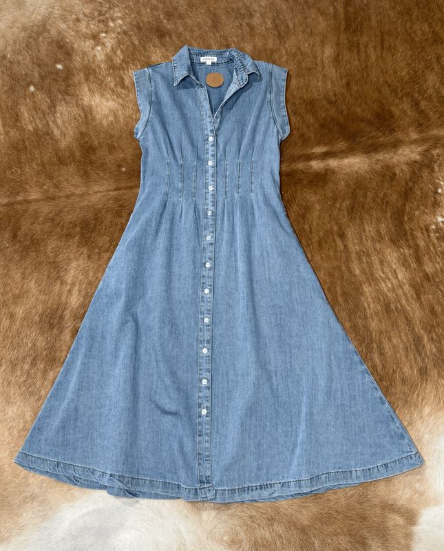 Sleeveless Denim Dress