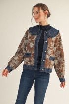 Denim Ruffled Collar Jacket