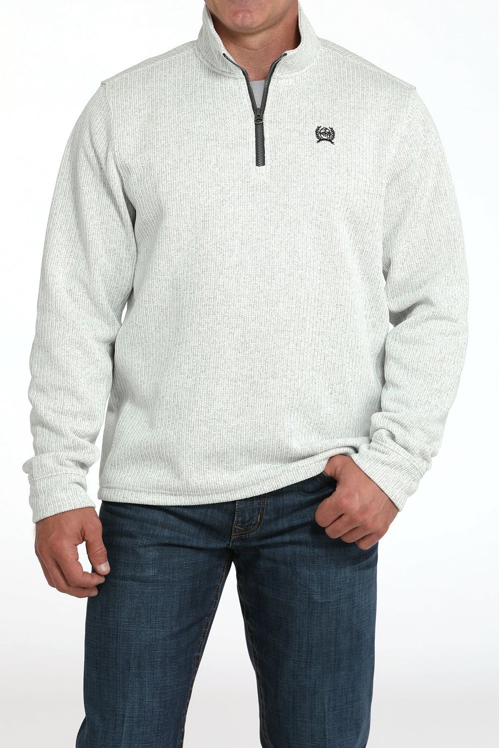Mens Cinch Quarter Zip Pullover Gray
