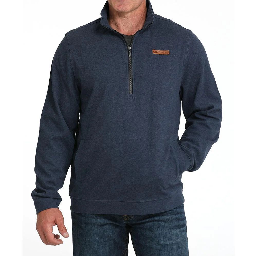Mens Cinch Quarter Zip Pullover Navy