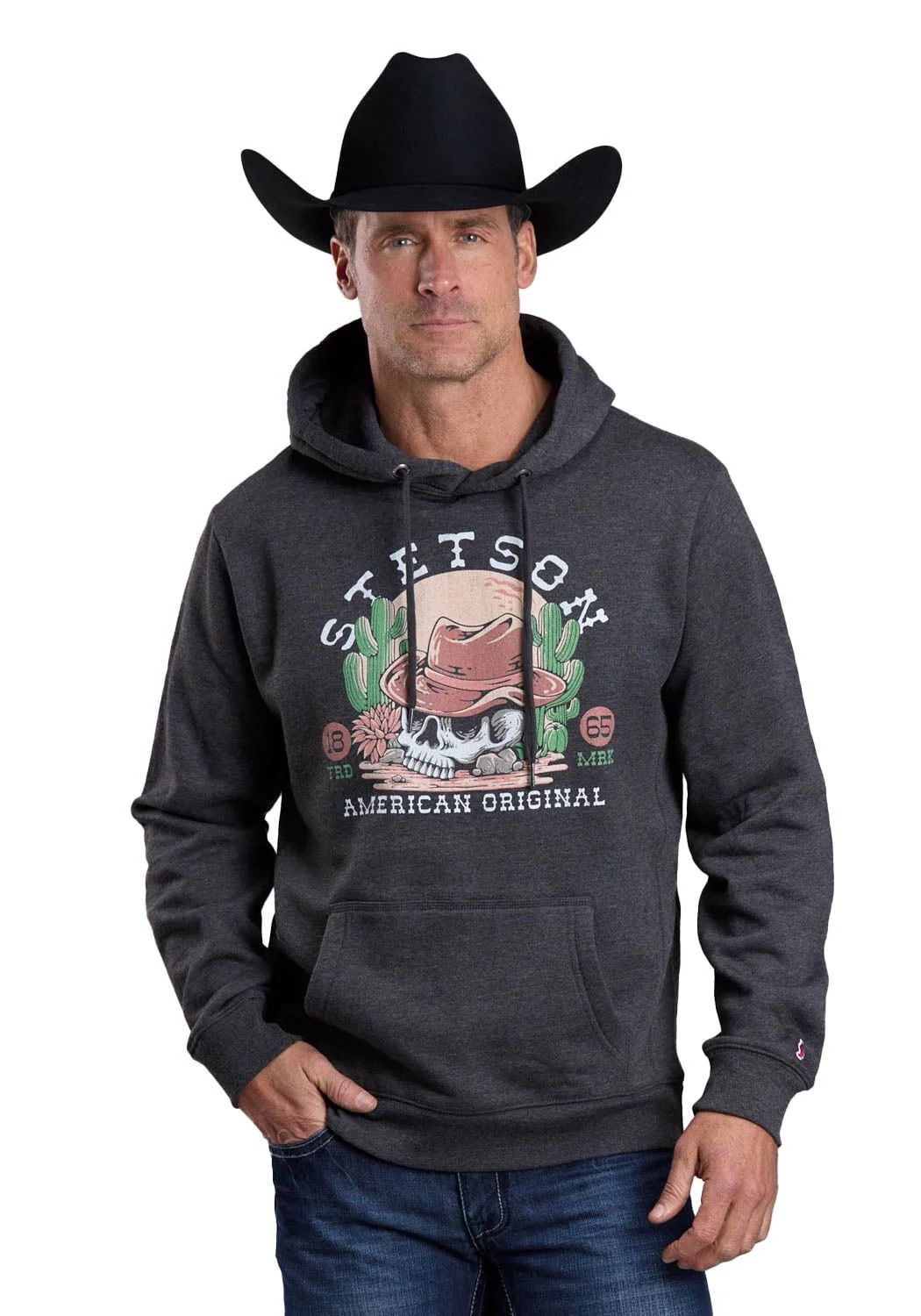 Stetson Mens Hoodie Skull