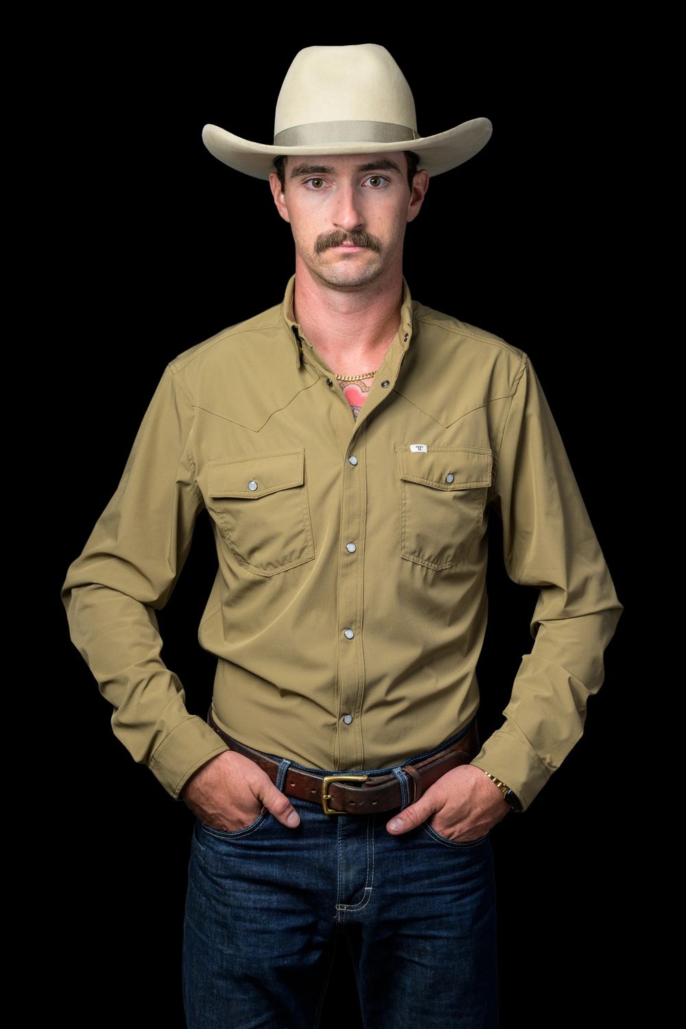 Ferrell Mens Khaki L/S