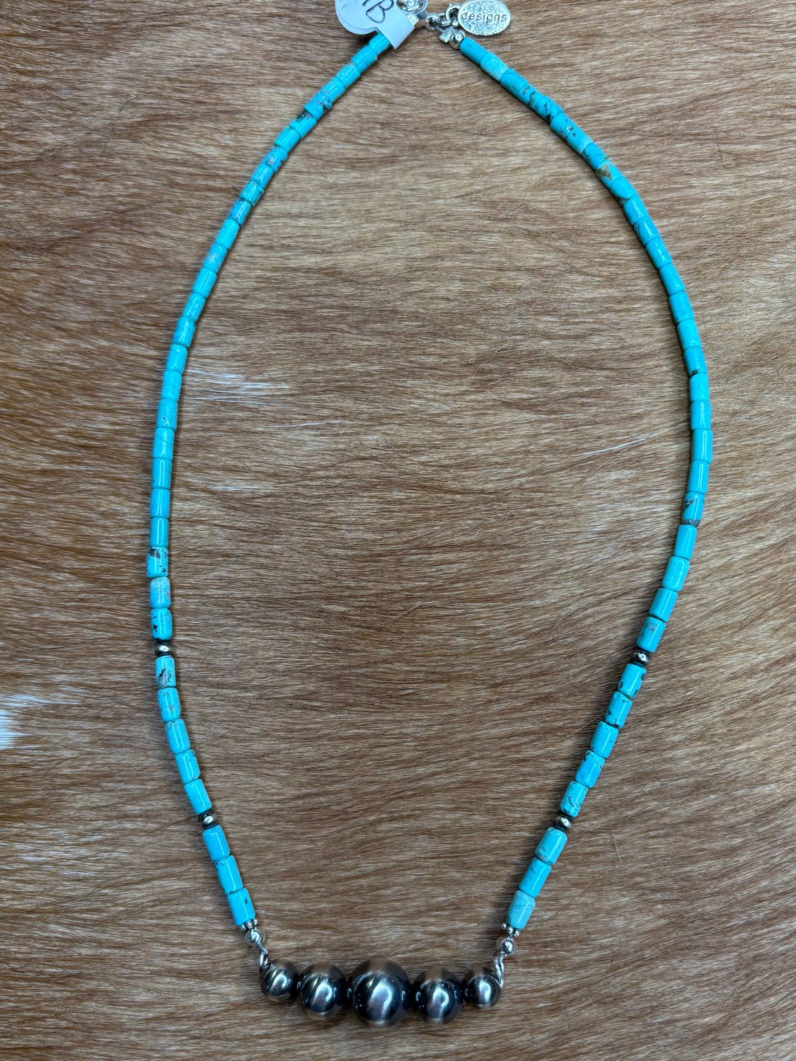 Navajo Pearl and Turquoise Necklace