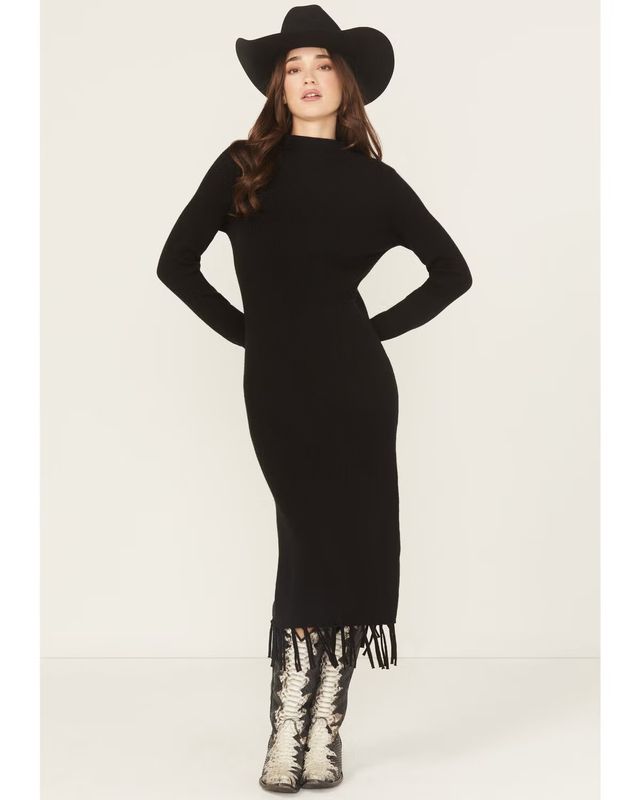 Womens Ariat Long Sleeve Fringe Dress