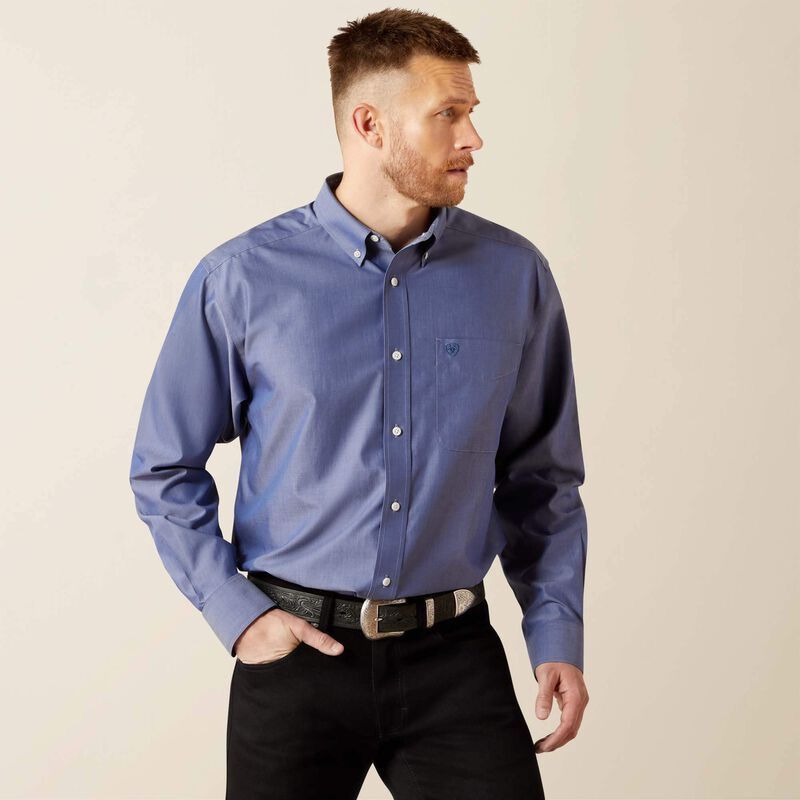 Mens Ariat Oxford Long Sleeve Shirt