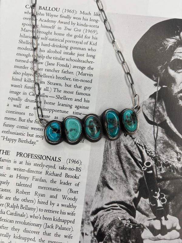 Hal Turquoise Bar Necklace