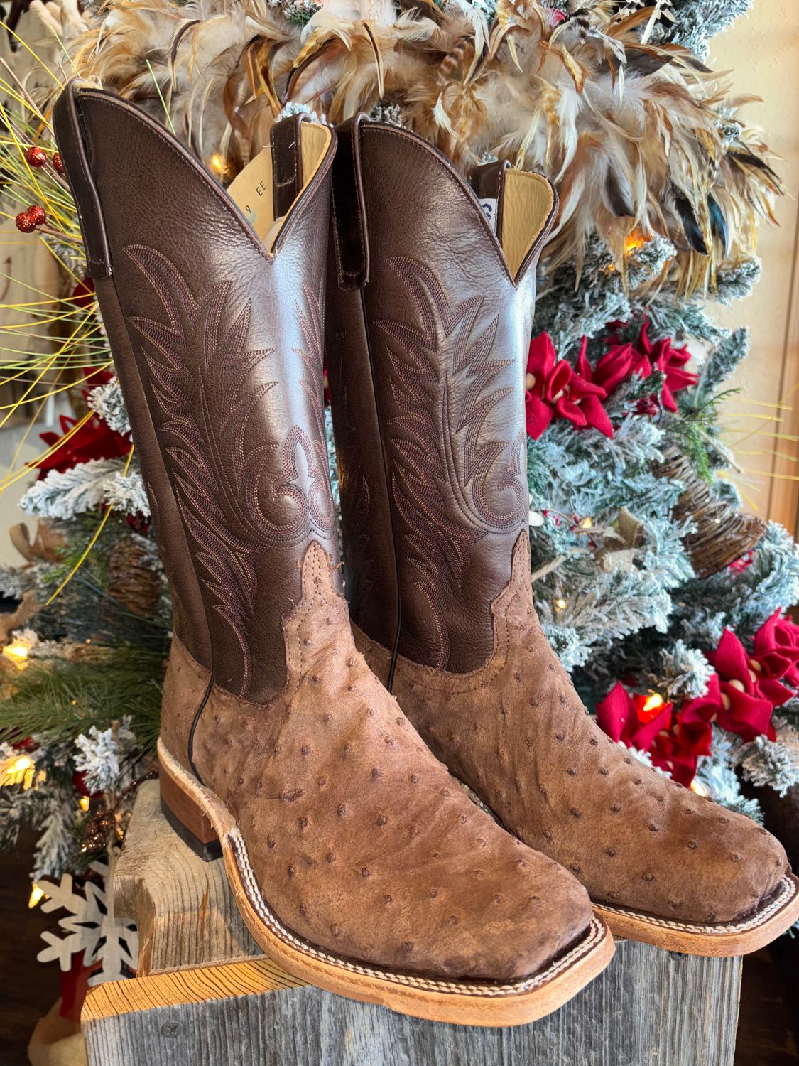 Anderson Bean - Chocolate Suede Ostrich