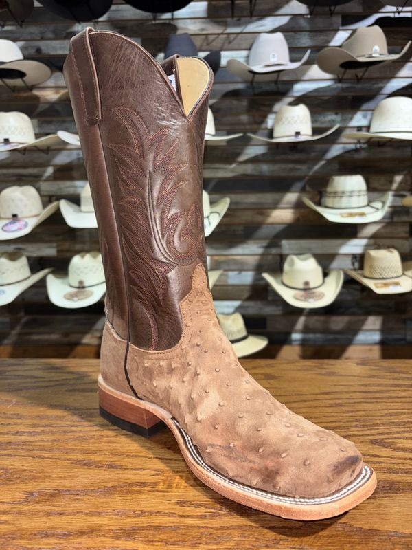 Anderson Bean Chocolate Suede Ostrich