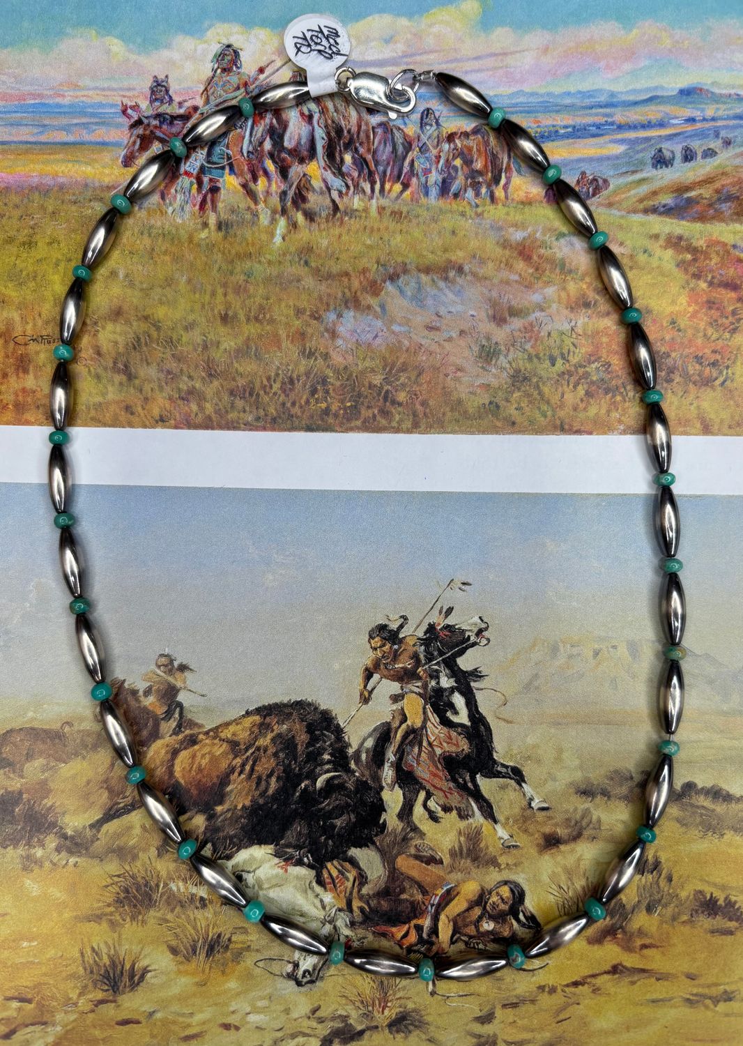 Med Topedo Navajo Pearl/Turquoise Necklace