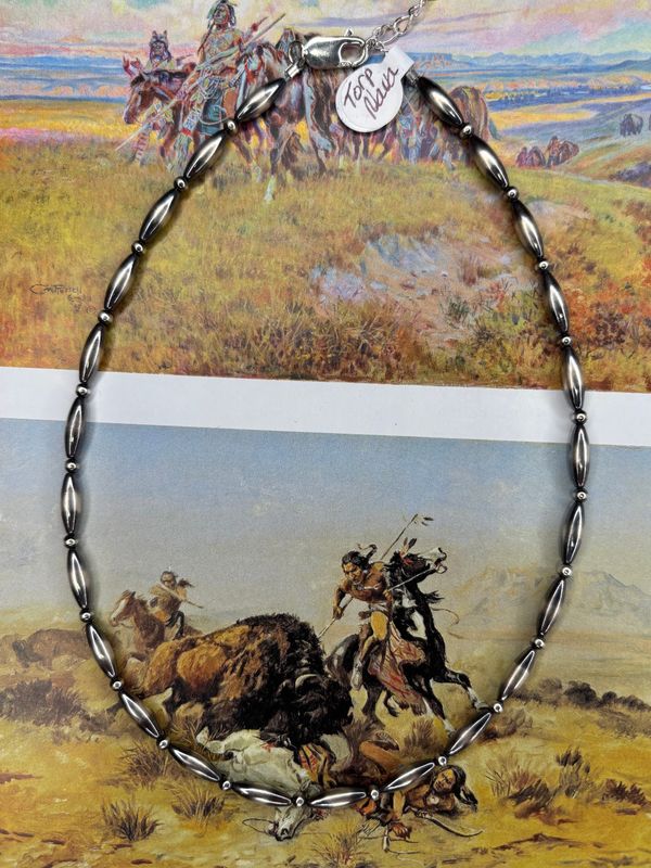 Navajo Pearl Torpedo Necklace